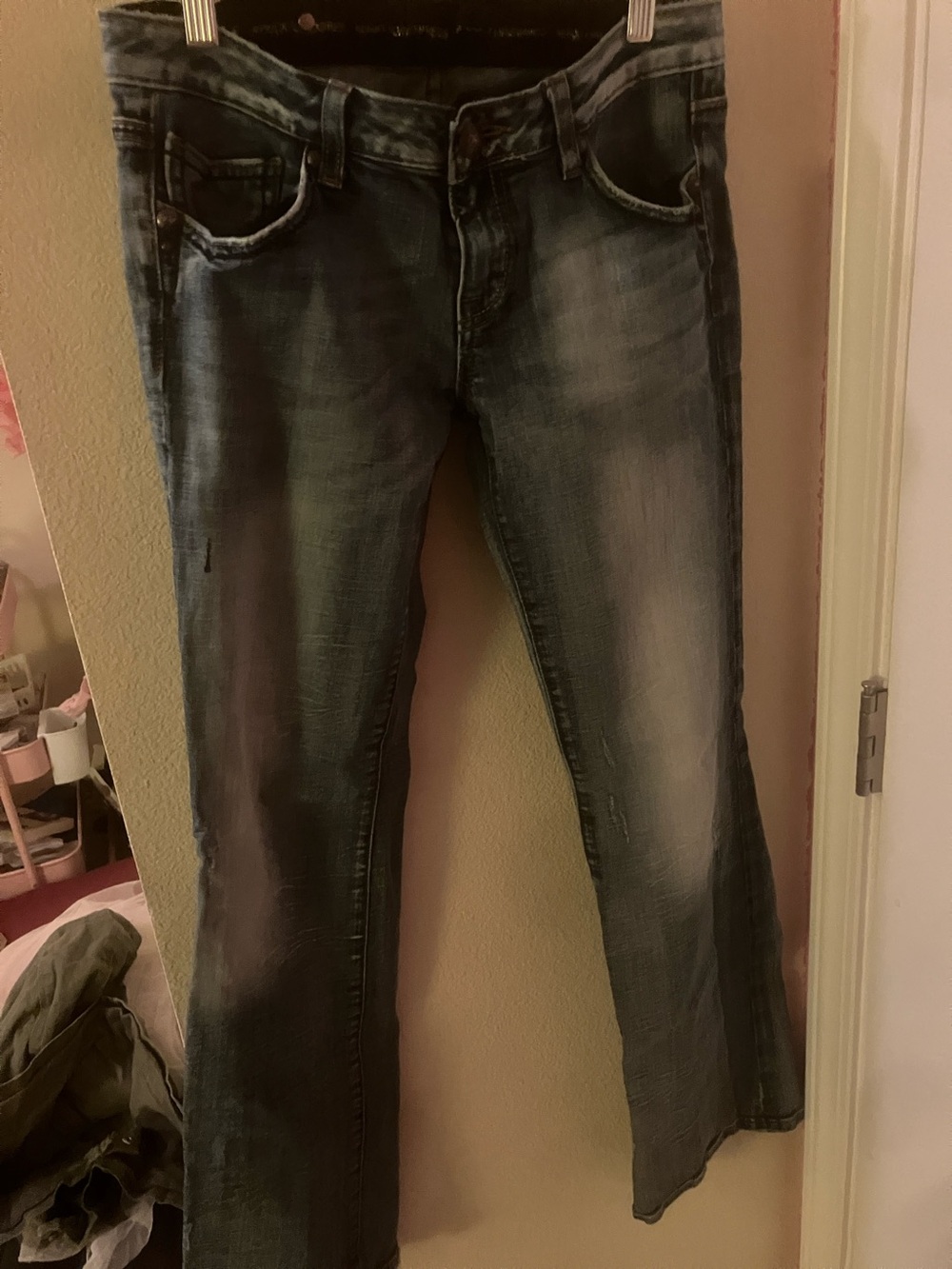 Women's Faded Blue Flare Jeans